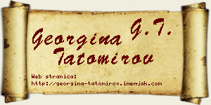 Georgina Tatomirov vizit kartica
